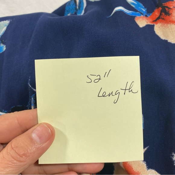 Kormei Dress Woman’s XL high low floral short sleeve 52” length smocked V neck - Picture 10 of 16